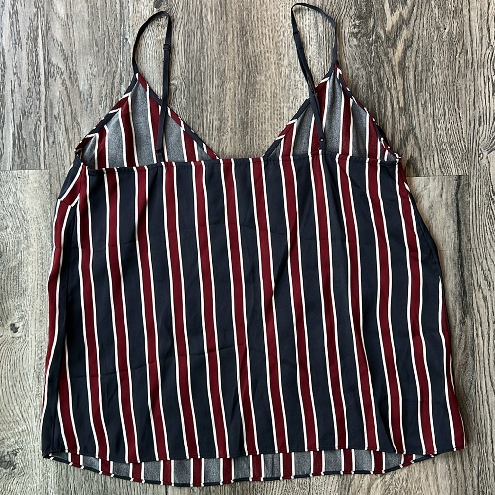 Frame Top Blue and Red Striped Classic Cami Size Extra Small Adjustable Straps - Picture 8 of 10